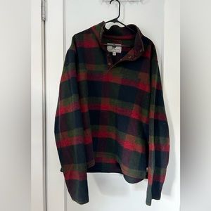 Mens 2XL 1/4 button down pullover Flannel Jacket